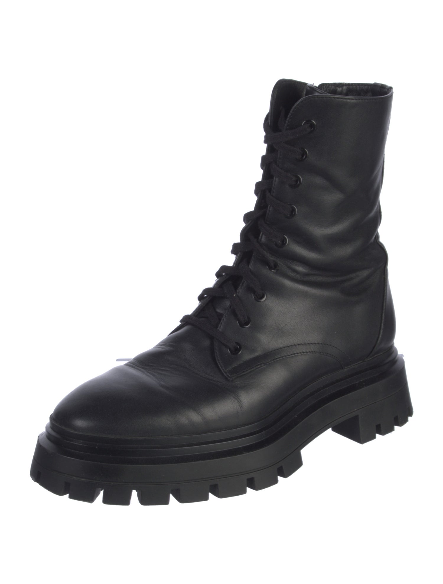 Stuart Weitzman Leather Combat Boots