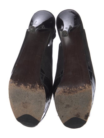 Stuart Weitzman Suede Bow Accents Slingback Pumps