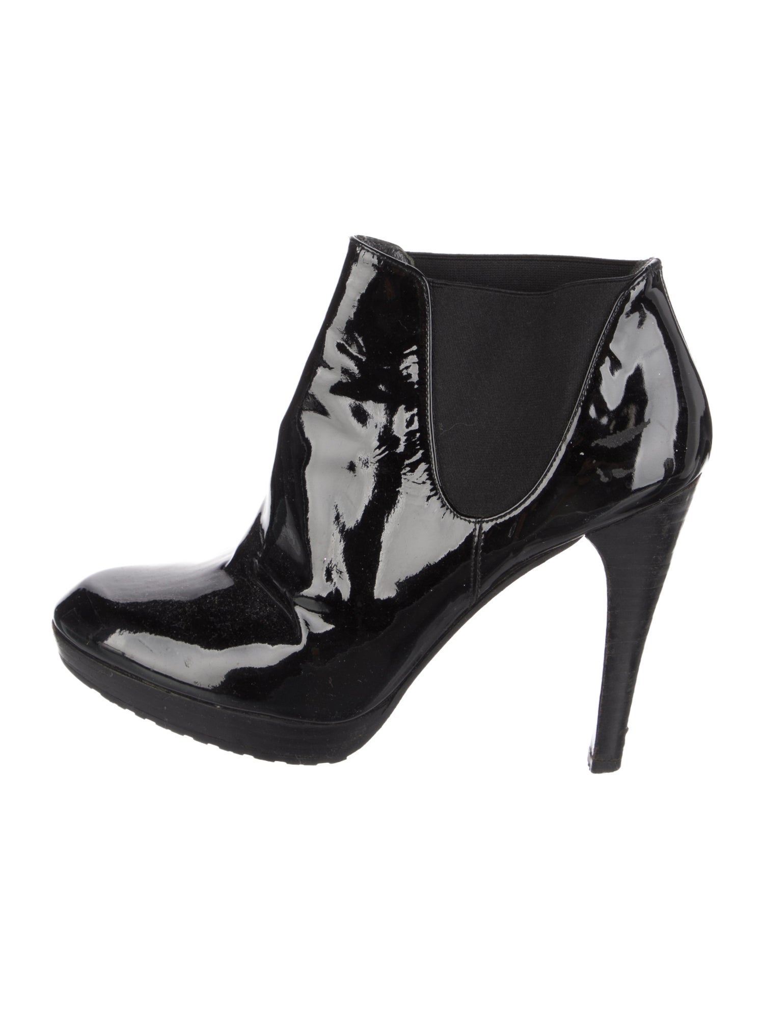 Stuart Weitzman Patent Leather Chelsea Boots