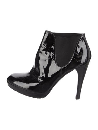 Stuart Weitzman Patent Leather Chelsea Boots