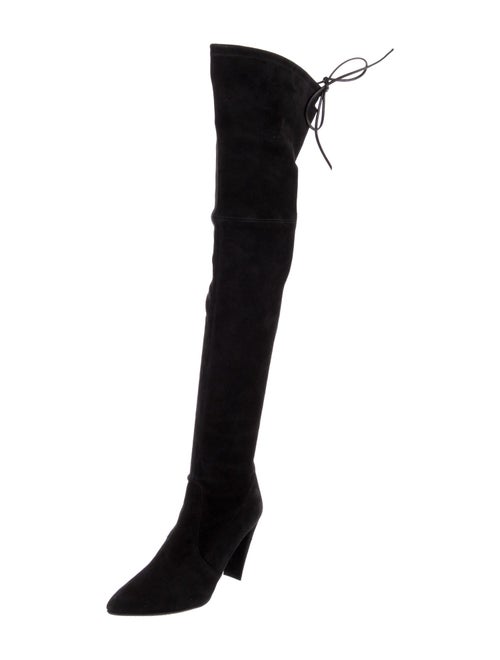 Stuart Weitzman Suede Lace-Up Boots