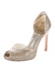Stuart Weitzman Glitter Glitter Accents D'Orsay Pumps