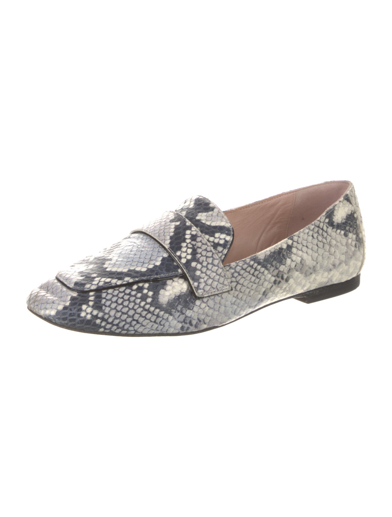 Stuart Weitzman Leather Animal Print Loafers