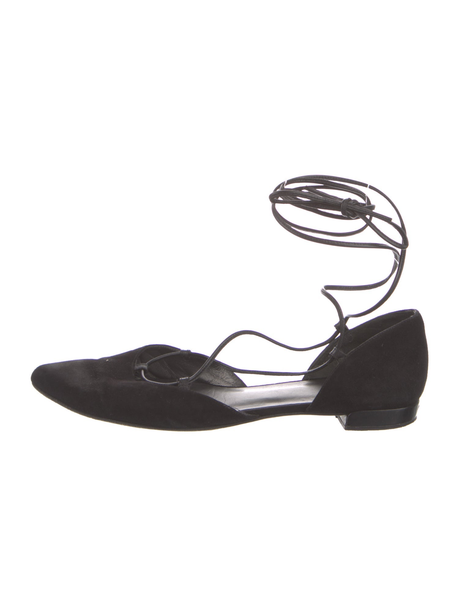 Stuart Weitzman Suede D'Orsay Flats