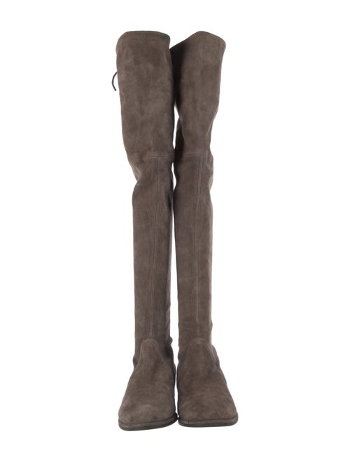 Stuart Weitzman Suede Lace-Up Boots