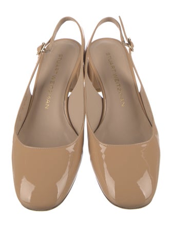Stuart Weitzman Patent Leather Slingback Pumps
