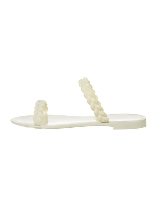 Stuart Weitzman Rubber Braided Accents Slides