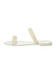 Stuart Weitzman Rubber Braided Accents Slides