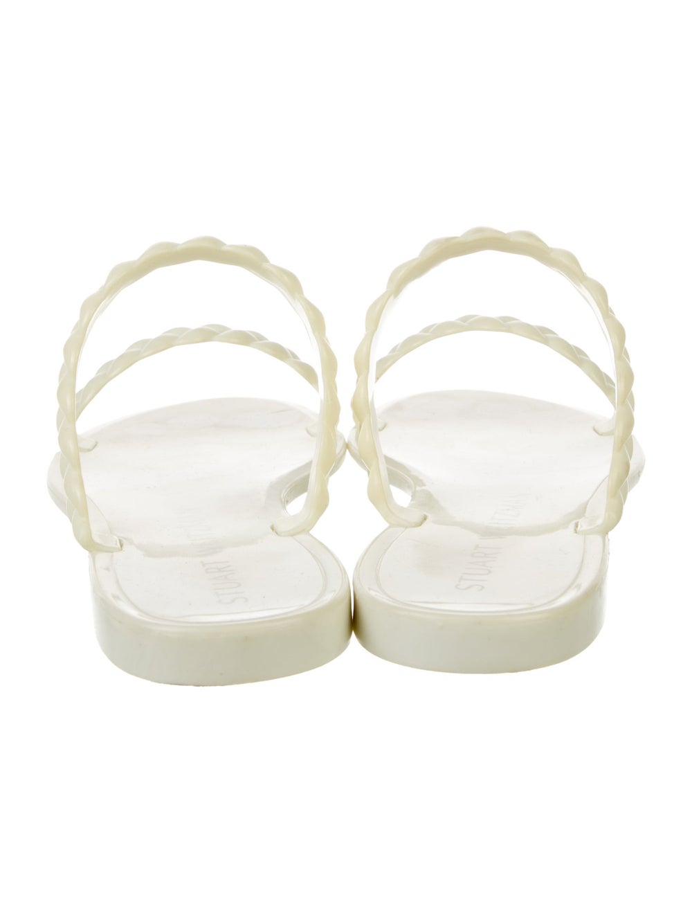 Stuart Weitzman Rubber Slides Neutrals Braided Ac… - image 4