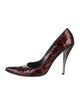 Stuart Weitzman Patent Leather Animal Print Pumps
