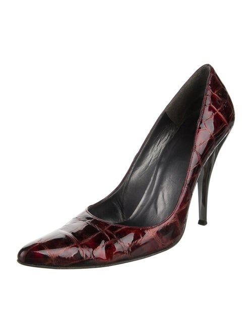 Stuart Weitzman Patent Leather Animal Print Pumps