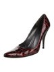 Stuart Weitzman Patent Leather Animal Print Pumps