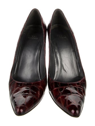 Stuart Weitzman Patent Leather Animal Print Pumps