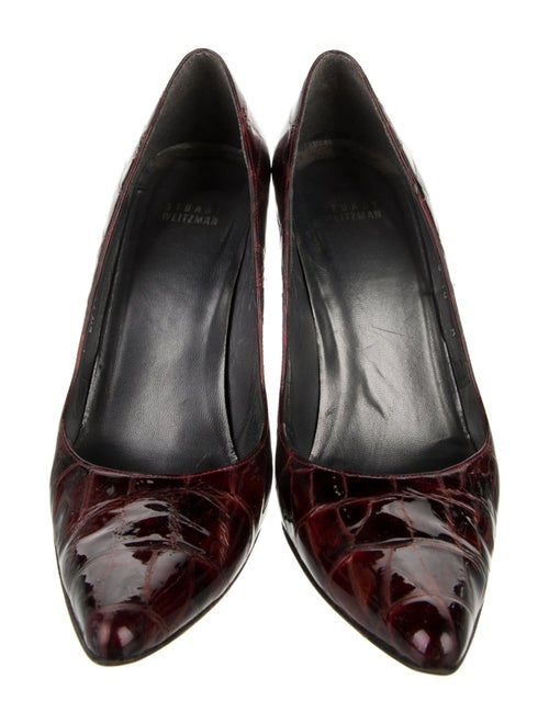 Stuart Weitzman Patent Leather Animal Print Pumps