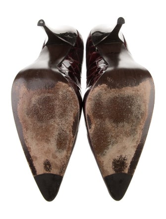 Stuart Weitzman Patent Leather Animal Print Pumps