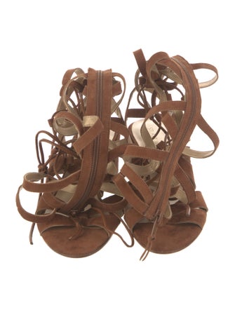 Stuart Weitzman Suede Gladiator Sandals