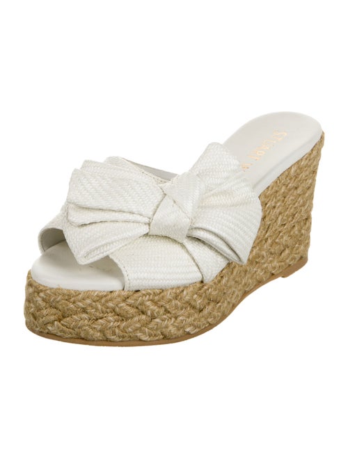 Stuart Weitzman Canvas Bow Accents Espadrilles
