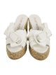 Stuart Weitzman Canvas Bow Accents Espadrilles
