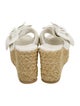 Stuart Weitzman Canvas Bow Accents Espadrilles