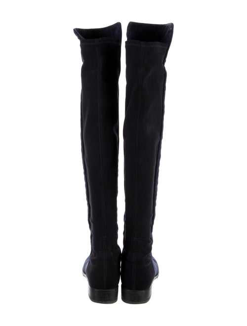 Stuart Weitzman Quilted Pattern Suede Boots