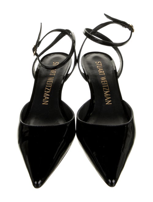 Stuart Weitzman Patent Leather Slingback Pumps