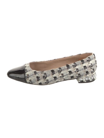 Stuart Weitzman Tweed Printed Ballet Flats