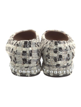 Stuart Weitzman Tweed Printed Ballet Flats