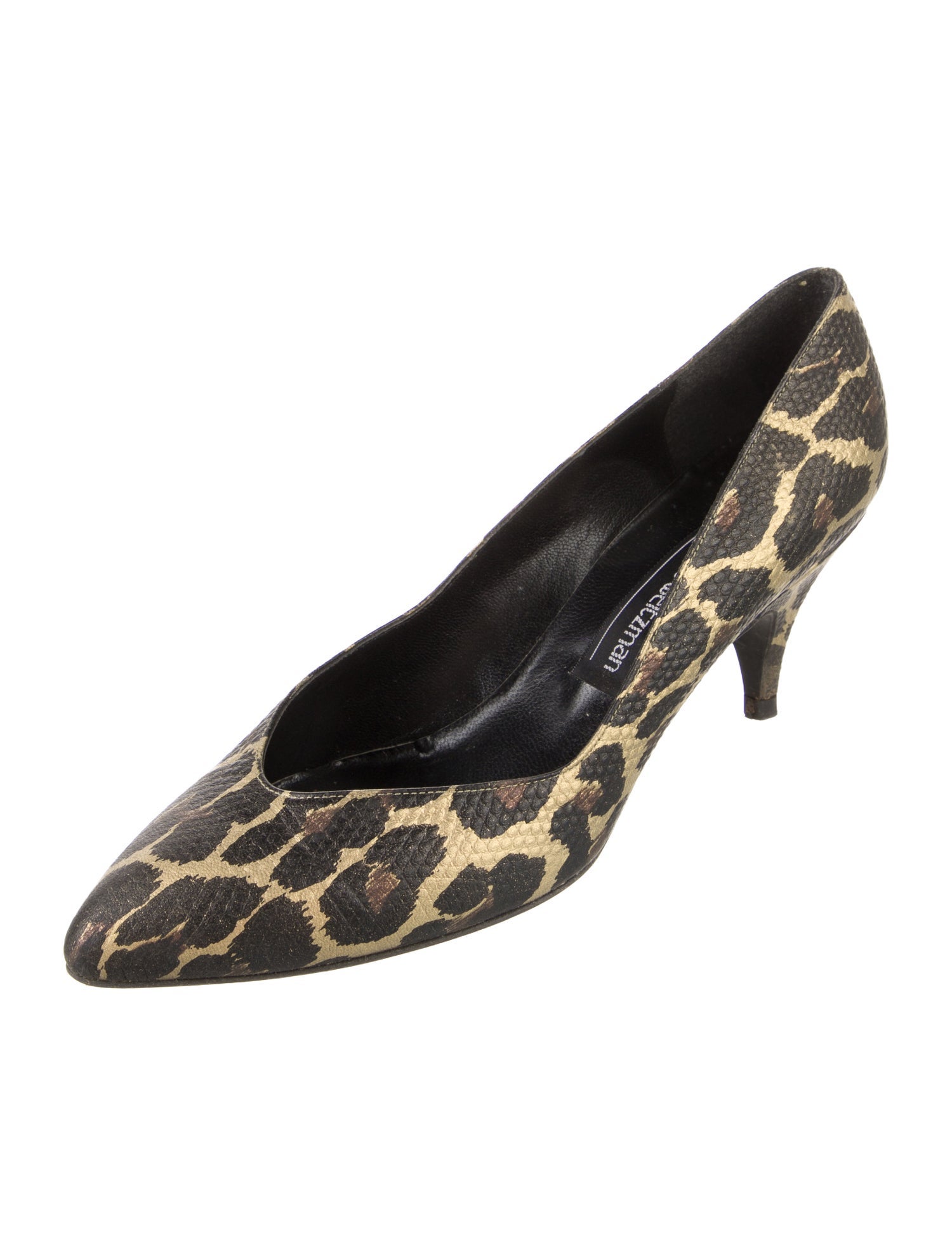 Stuart Weitzman Leather Animal Print Pumps