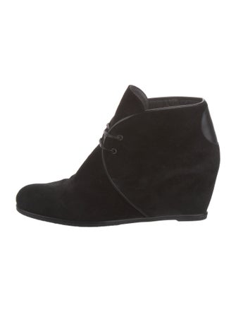 Stuart Weitzman Suede Lace-Up Boots