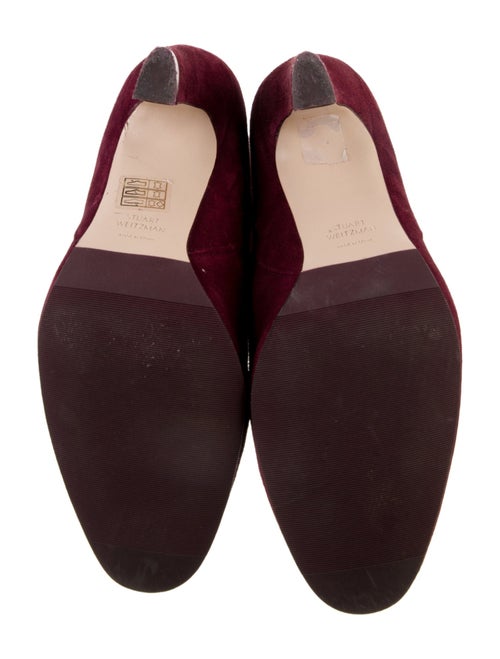 Stuart Weitzman Suede Leather Trim Embellishment Boots