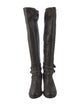Stuart Weitzman Leather Studded Accents Riding Boots