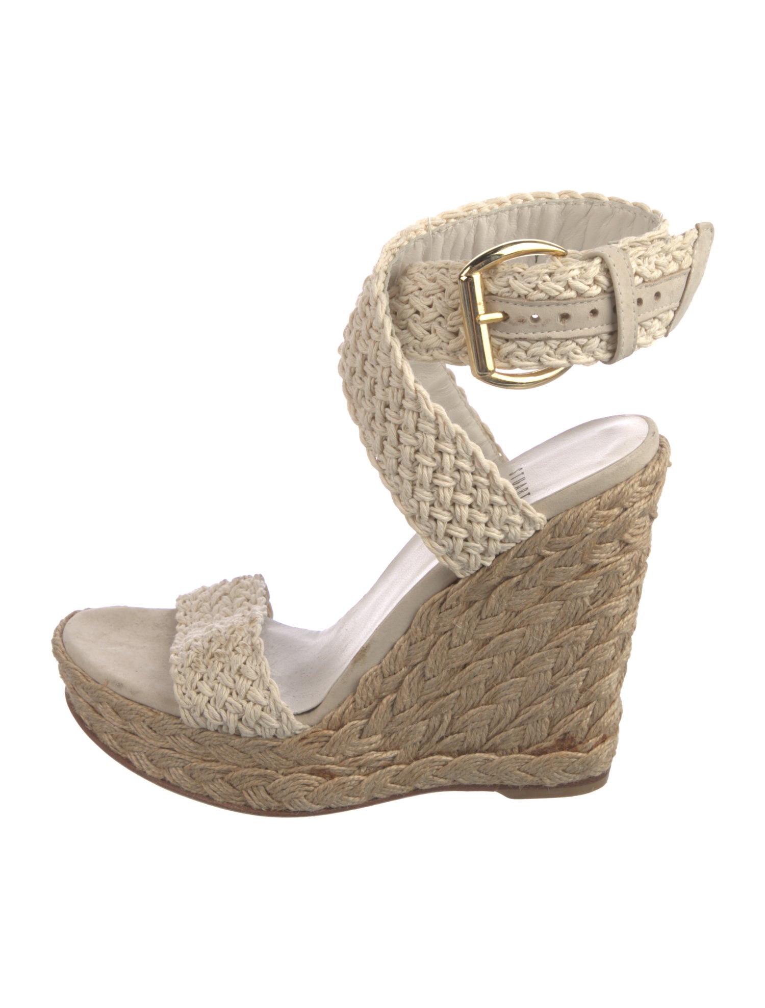 Stuart Weitzman Jute Braided Accents Espadrilles