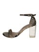 Stuart Weitzman Snakeskin Animal Print Sandals