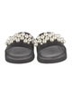 Stuart Weitzman Leather Studded Accents Slides