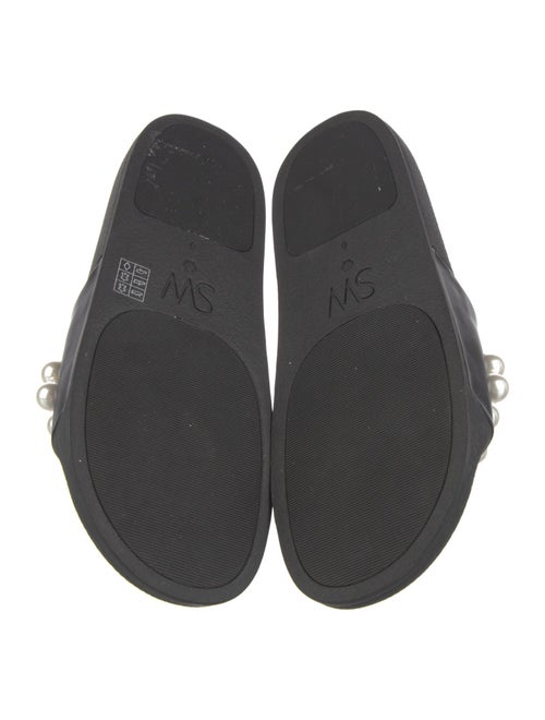 Stuart Weitzman Leather Studded Accents Slides