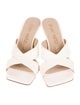 Stuart Weitzman Leather Animal Print Slides