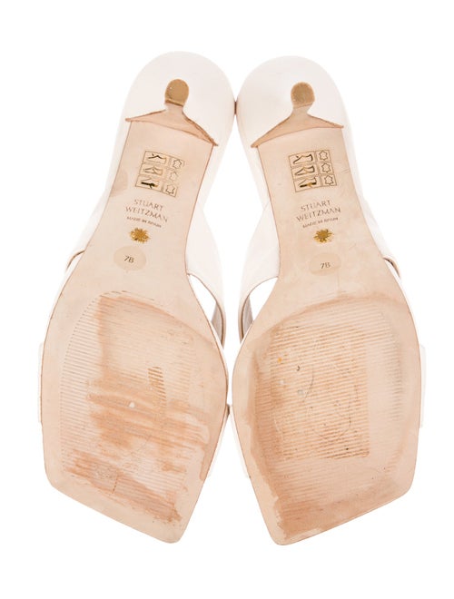 Stuart Weitzman Leather Animal Print Slides