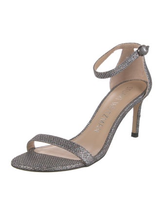 Stuart Weitzman Glitter Animal Print Sandals