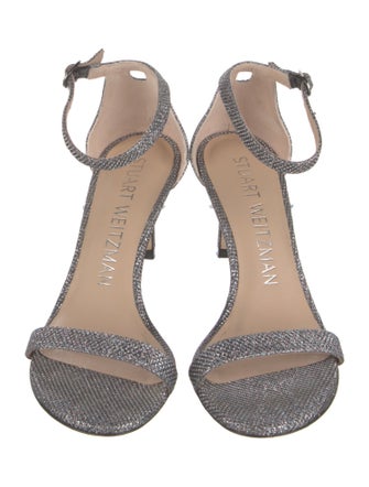 Stuart Weitzman Glitter Animal Print Sandals