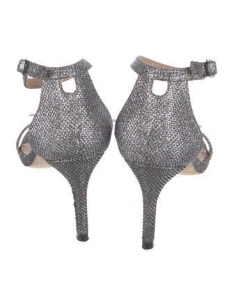 Stuart Weitzman Glitter Animal Print Sandals