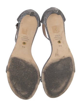 Stuart Weitzman Glitter Animal Print Sandals