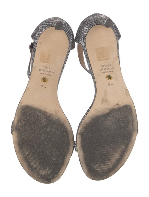 Stuart Weitzman Glitter Animal Print Sandals