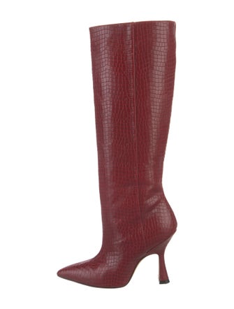 Stuart Weitzman Embossed Leather Boots