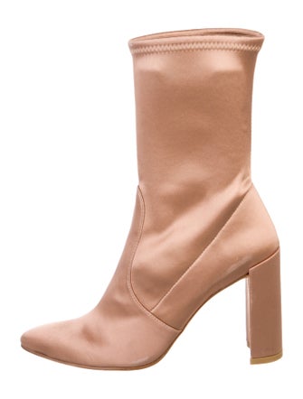 Stuart Weitzman Satin Sock Boots
