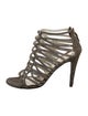 Stuart Weitzman Patterned Glitter Accents Gladiator Sandals