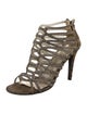 Stuart Weitzman Patterned Glitter Accents Gladiator Sandals