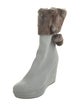Stuart Weitzman Suede Fur Trim Boots