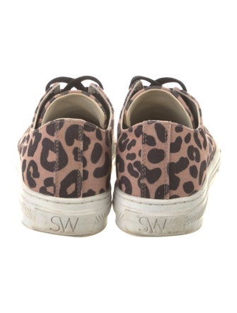 Stuart Weitzman Canvas Animal Print Sneakers