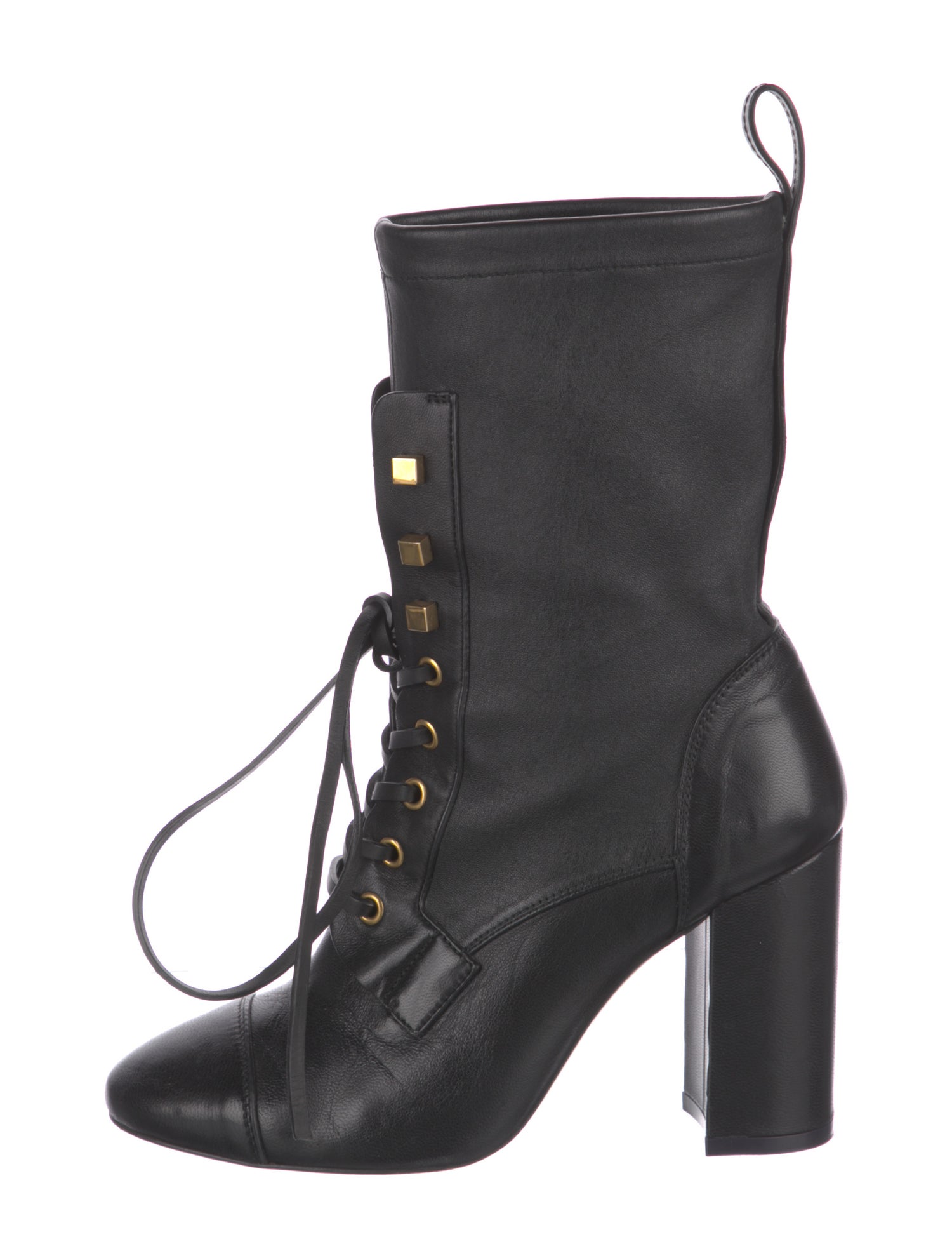 Stuart Weitzman Leather Lace-Up Boots