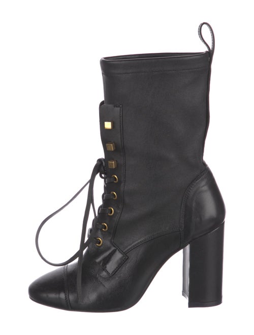Stuart Weitzman Leather Lace-Up Boots